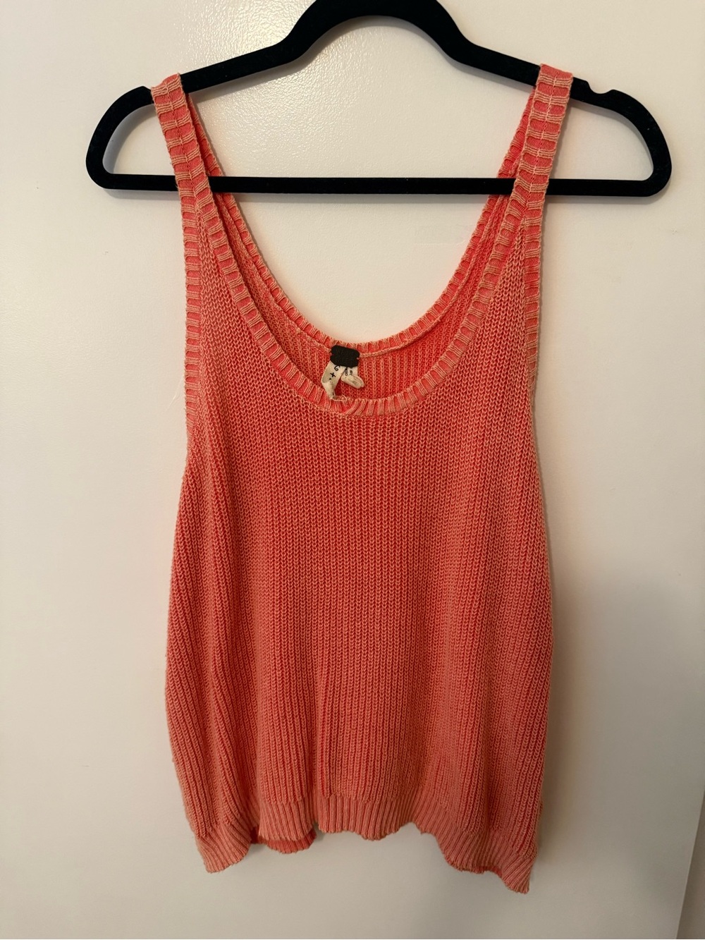 We The Free Coral Knit Scoop Tank